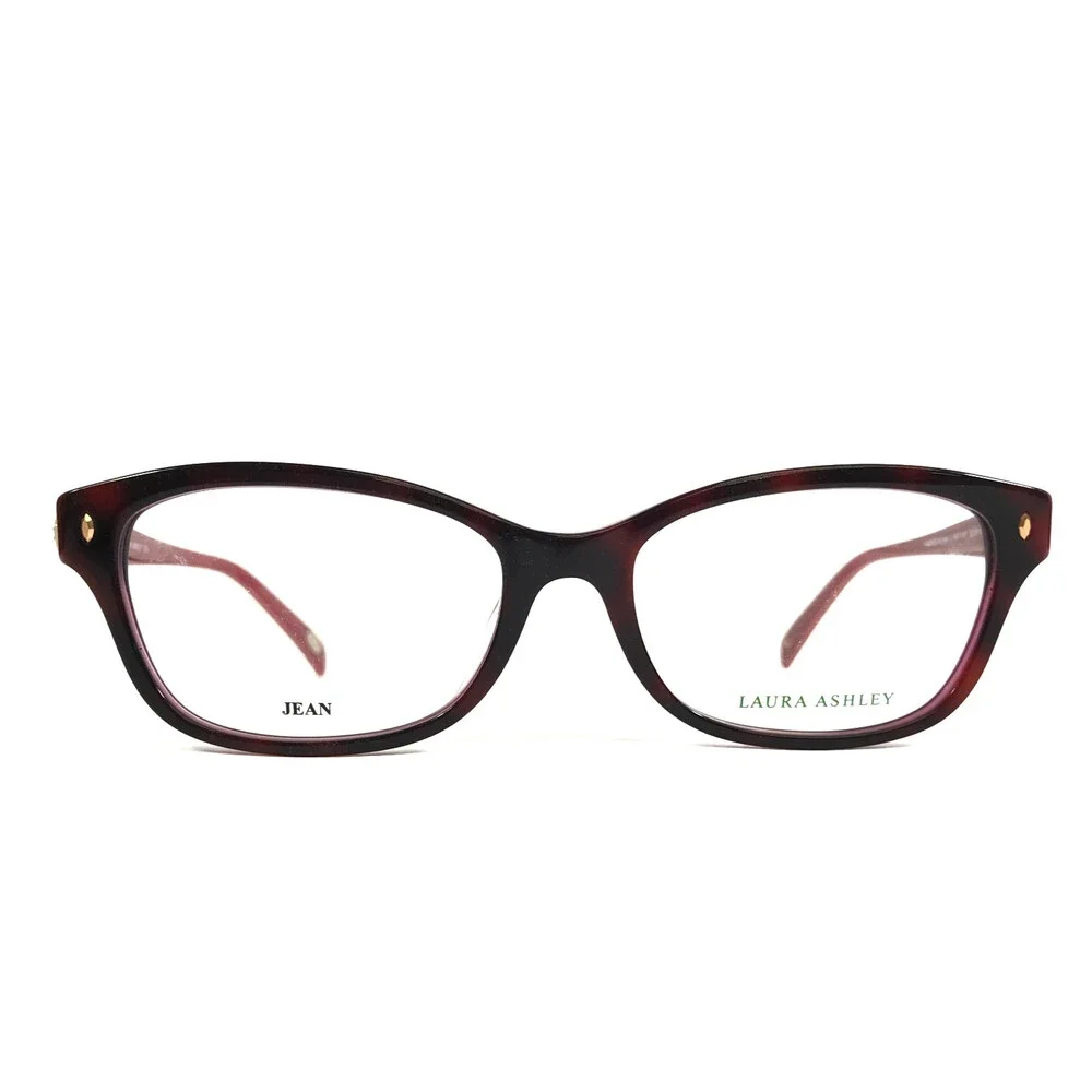 Laura Ashley Eyeglasses Frames Jean C1-RED TORT Shiny Red Tortoise 52-17-135